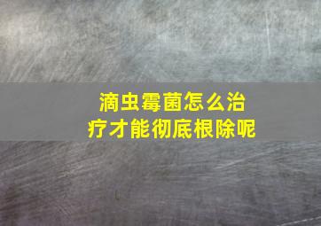 滴虫霉菌怎么治疗才能彻底根除呢