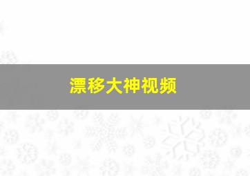 漂移大神视频