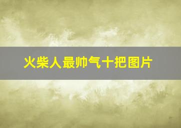 火柴人最帅气十把图片