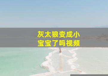 灰太狼变成小宝宝了吗视频