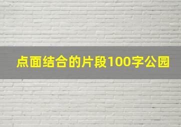 点面结合的片段100字公园