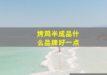 烤鸡半成品什么品牌好一点