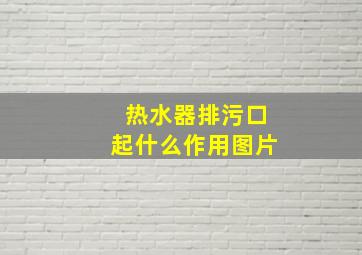 热水器排污口起什么作用图片