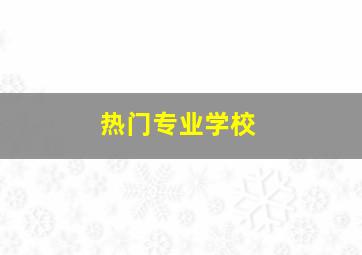 热门专业学校