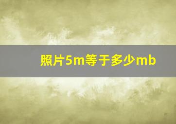 照片5m等于多少mb