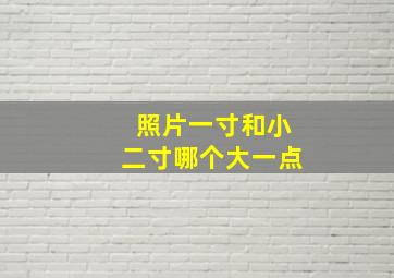 照片一寸和小二寸哪个大一点