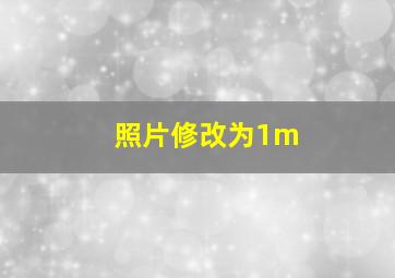 照片修改为1m