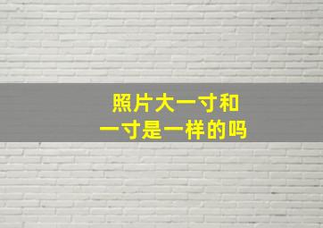 照片大一寸和一寸是一样的吗