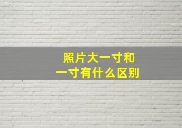 照片大一寸和一寸有什么区别