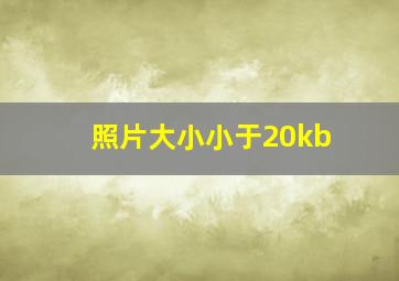 照片大小小于20kb