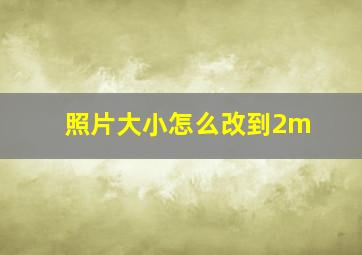 照片大小怎么改到2m