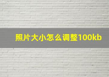 照片大小怎么调整100kb