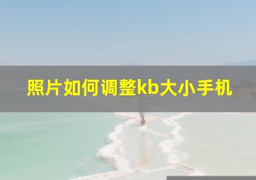 照片如何调整kb大小手机