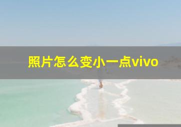 照片怎么变小一点vivo