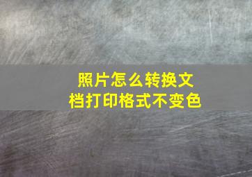 照片怎么转换文档打印格式不变色