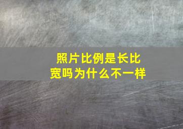 照片比例是长比宽吗为什么不一样