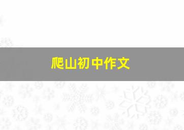 爬山初中作文