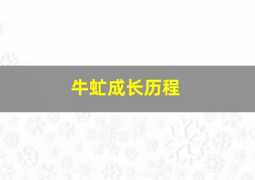 牛虻成长历程