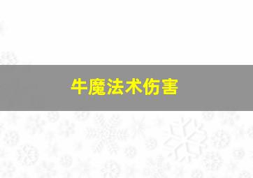 牛魔法术伤害