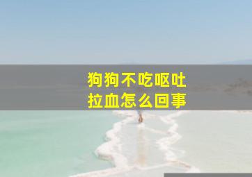 狗狗不吃呕吐拉血怎么回事