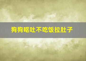 狗狗呕吐不吃饭拉肚子