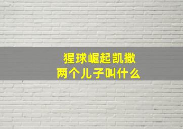 猩球崛起凯撒两个儿子叫什么