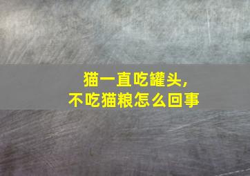 猫一直吃罐头,不吃猫粮怎么回事