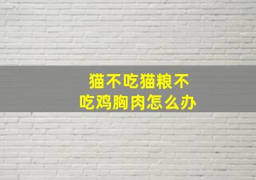 猫不吃猫粮不吃鸡胸肉怎么办