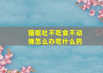 猫呕吐不吃食不动弹怎么办吃什么药