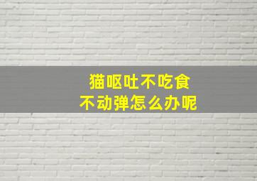 猫呕吐不吃食不动弹怎么办呢