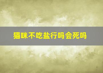 猫咪不吃盐行吗会死吗