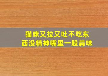 猫咪又拉又吐不吃东西没精神嘴里一股蒜味