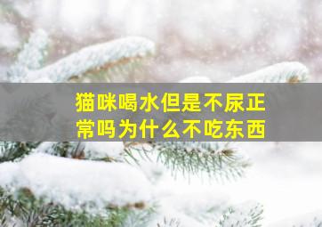 猫咪喝水但是不尿正常吗为什么不吃东西