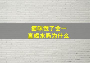 猫咪饿了会一直喝水吗为什么