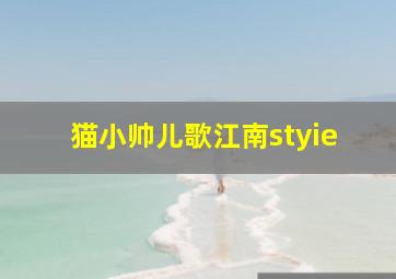 猫小帅儿歌江南styie