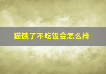 猫饿了不吃饭会怎么样