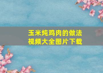 玉米炖鸡肉的做法视频大全图片下载