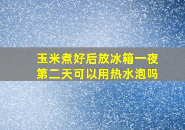 玉米煮好后放冰箱一夜第二天可以用热水泡吗