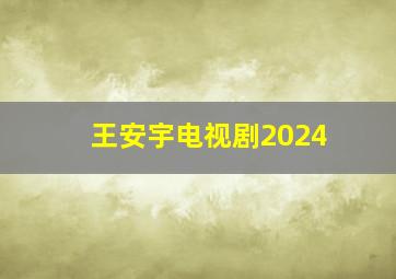 王安宇电视剧2024