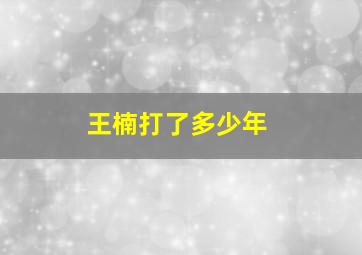 王楠打了多少年