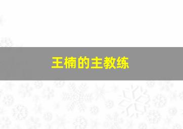 王楠的主教练