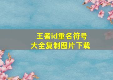 王者id重名符号大全复制图片下载