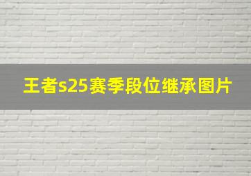 王者s25赛季段位继承图片