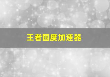 王者国度加速器