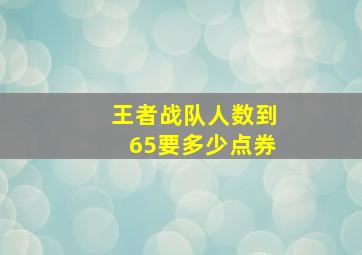 王者战队人数到65要多少点券