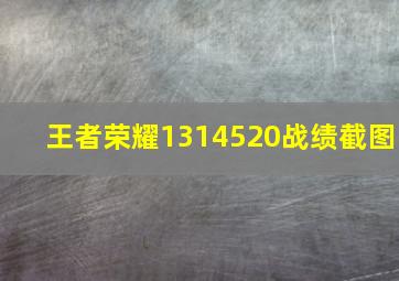 王者荣耀1314520战绩截图