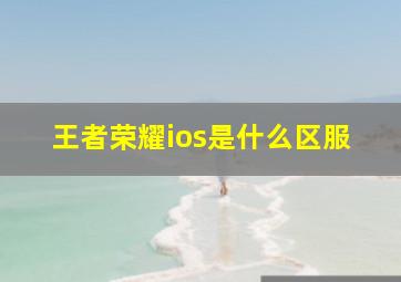 王者荣耀ios是什么区服