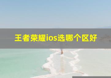 王者荣耀ios选哪个区好