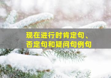 现在进行时肯定句、否定句和疑问句例句