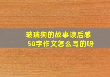 玻璃狗的故事读后感50字作文怎么写的呀